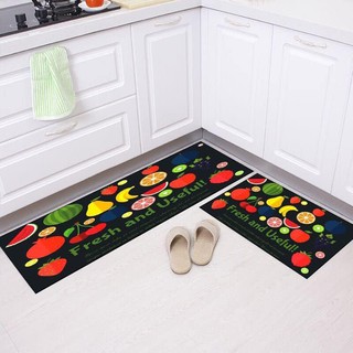 Bộ 2 thảm trải sàn nhà bếp in hình 3D chất đẹp mẫu mới nhất 2019