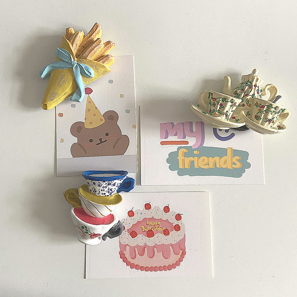 Nam châm hít dán dính tủ lạnh trang trí phong cách Châu Âu