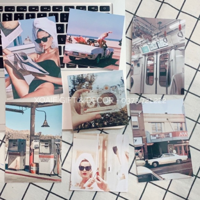 Set thiệp postcard PHONG CÁCH RETRO có sẵn decor trang trí phòng cực xinh