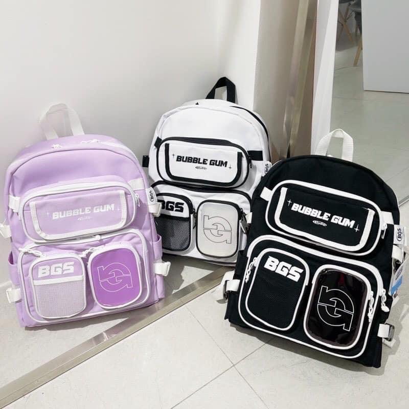 (Tặng Bông 7 Màu) Balo Bubble Gum Studio Backpack 2810 Clothes Shop Balo Ulzzang Đi Chơi Cặp Đi Học Nam Nữ