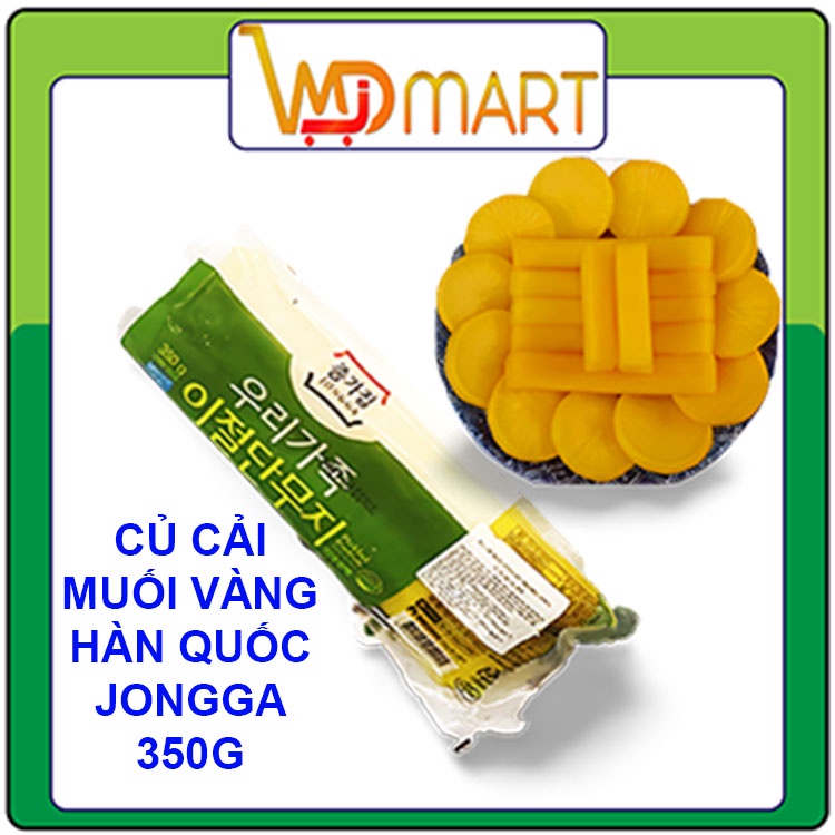 CỦ CẢI VÀNG MUỐI NGUYÊN CÂY JONGGA HÀN QUỐC TÚI 350 GR