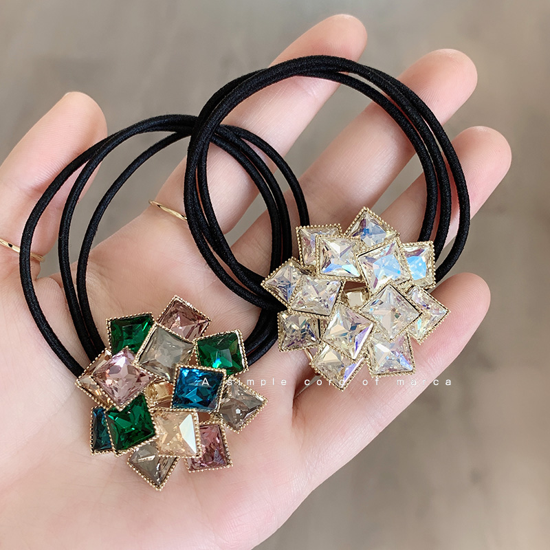 Dây buộc tóc phối đá trang trí sang trọng thời trang cho nữ