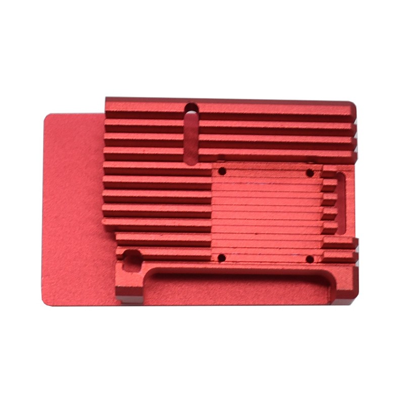 Aluminum Alloy Case CNC Protective Cover Enclosure with Cooling Fan for Raspberry Pi 4 Model B