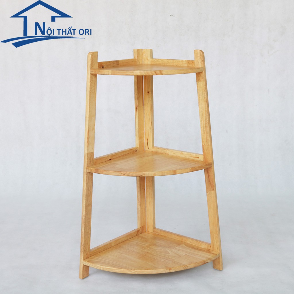 Kệ góc 3 tầng Hàn Quốc gỗ tự nhiên Hàn Quốc - Nội Thất Ori