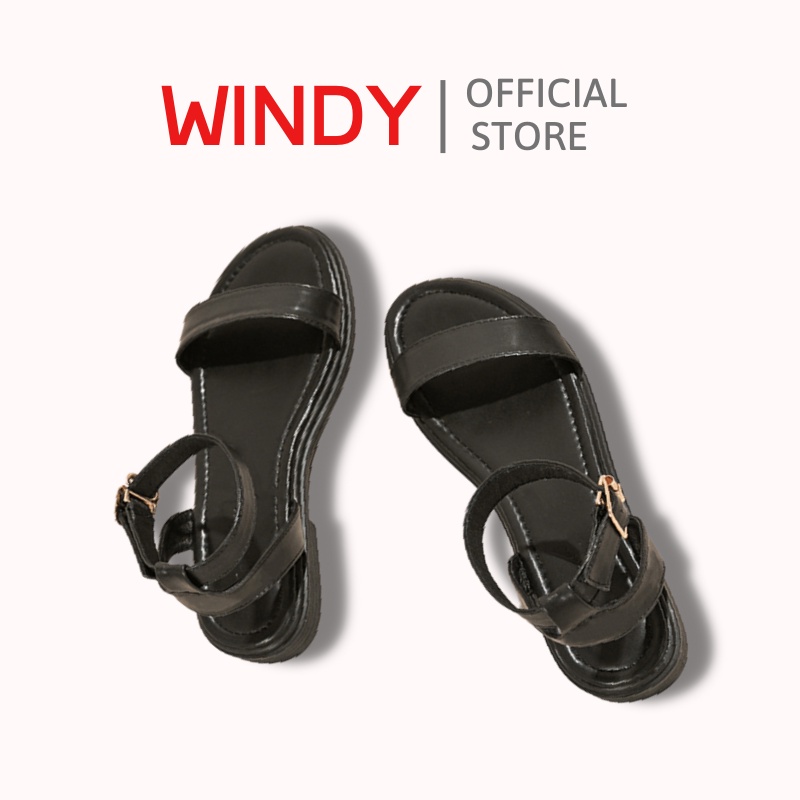 Giày Sandal Nữ WINDY Đế Bệt Cao Cấp Quai Ngang Êm Chân