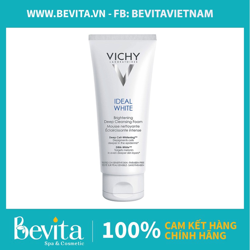 Sữa rửa mặt tạo bọt dưỡng sáng da, giảm thâm nám Vichy Ideal White Brightening Deep Cleansing Foam 100ml