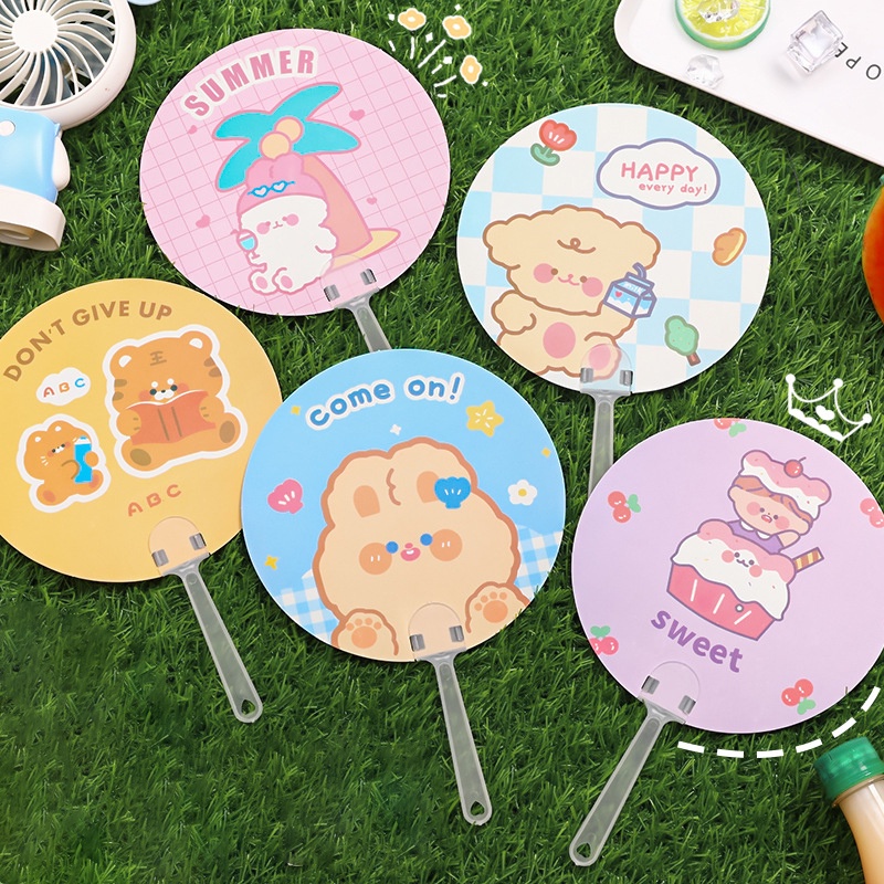 Quạt Cầm Tay Nhựa PP Chú Gấu Big Brown Bear