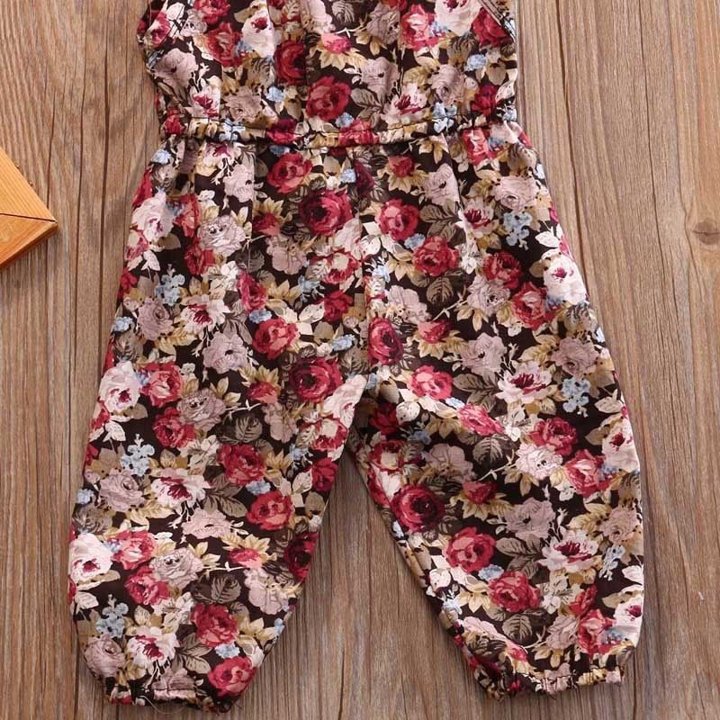 Kids Baby Girls Bodysuit Floral Romper Jumpsuit Outfit Playsuit Clothes