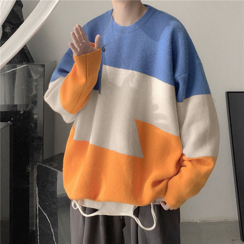 Áo Len Dệt Kim Dày Dáng Rộng Phong Cách Hàn Quốc Thời Trang Mùa Đông Dành Cho Nam