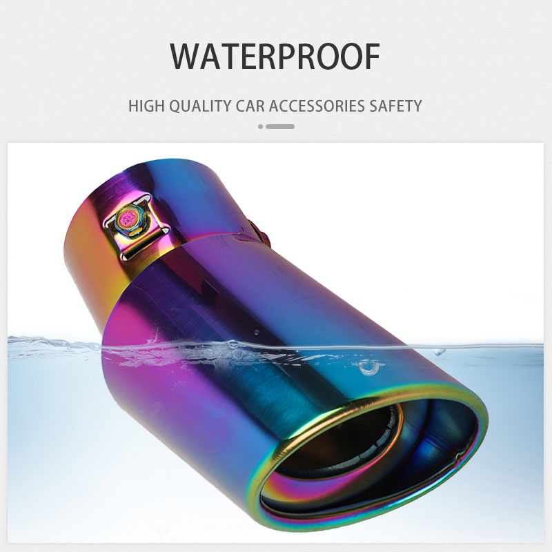 Ống Xả Xe Hơi Bằng Thép Không Gỉ Mạ Chrome Màu Cầu Vồng Thông Dụng