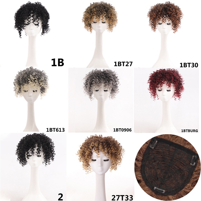 Tóc giả Wigsin xoăn nhẹ nhuộm màu thời trang cho nữ