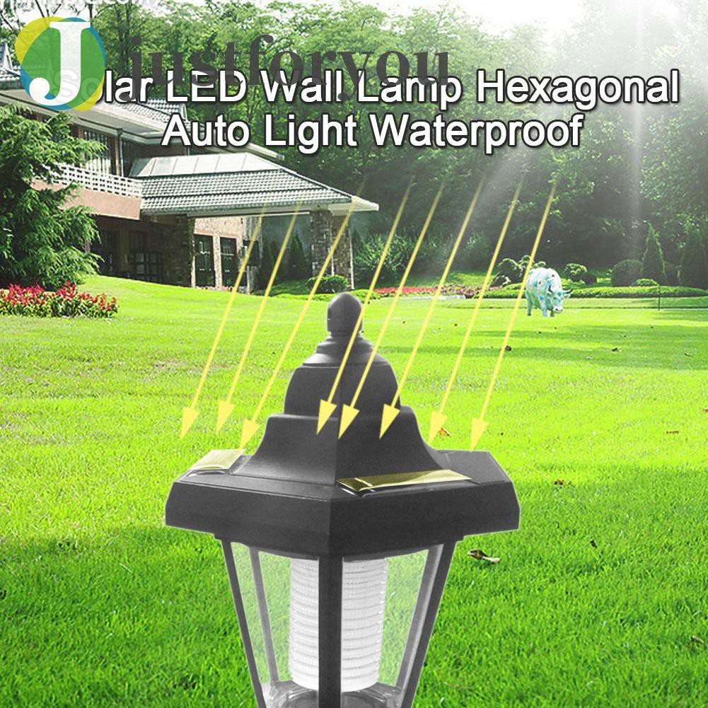 Đèn Led Gắn Tường Hình Lục Giác Sử Dụng Năng Lượng Mặt Trời Chống Thấm Nước Justforyou2