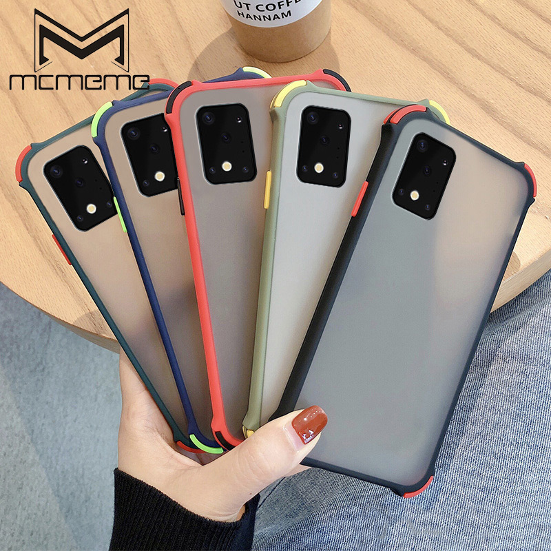 Ốp lưng nhám chống sốc 4 góc cho Samsung Galaxy A22 A12 M12 A01 A11 M11 A21s A51 A71 A12 A31