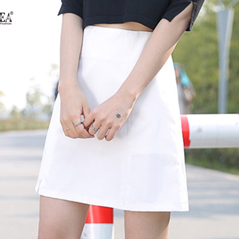 Chân váy chữ A ZANZEA lưng cao có khóa kéo thời trang cho nữ