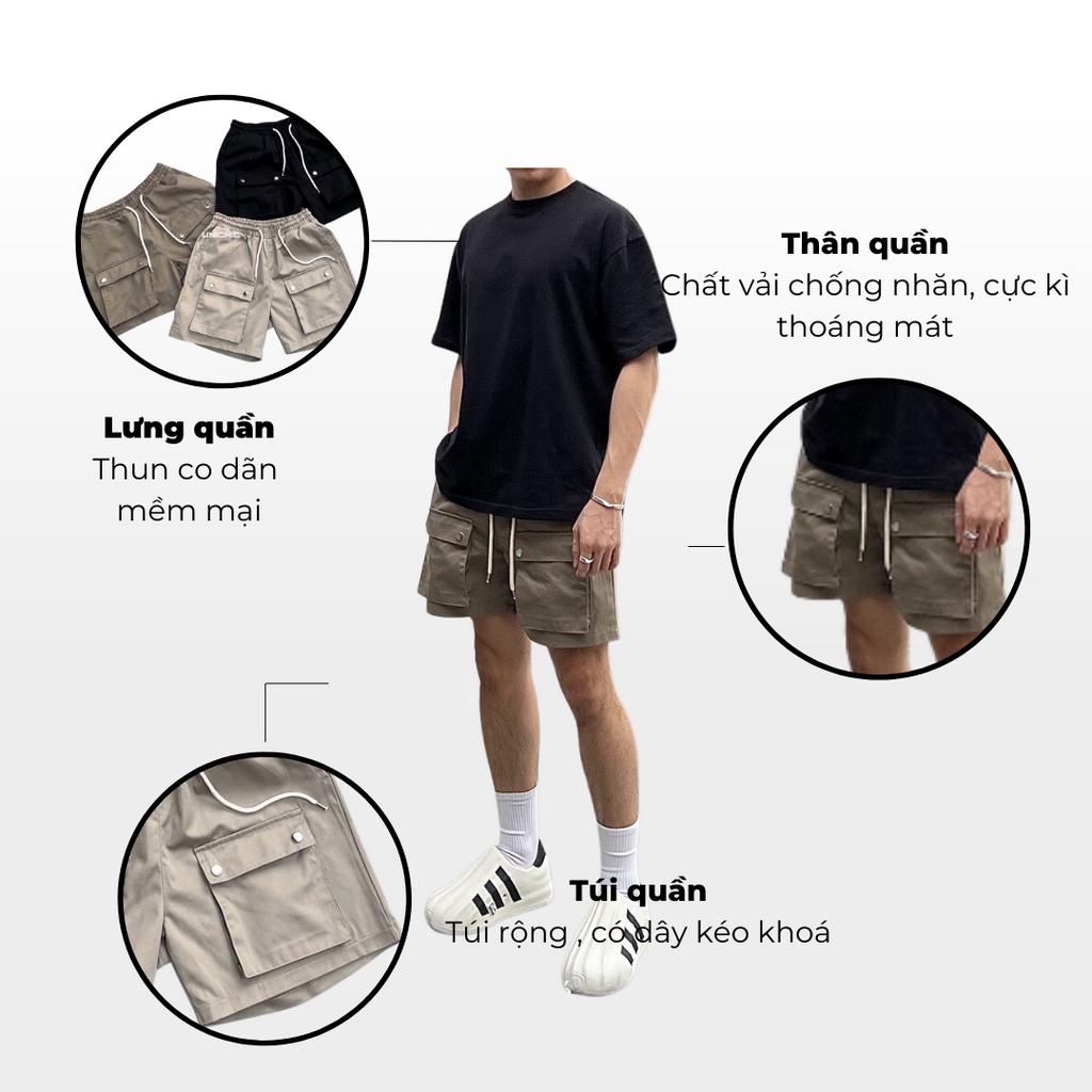 Quần Lửng Nam Màu Đen, Rêu, Kem Quần Short Nam Tập Gym, Chạy Bộ QDKKH985 Zunichic