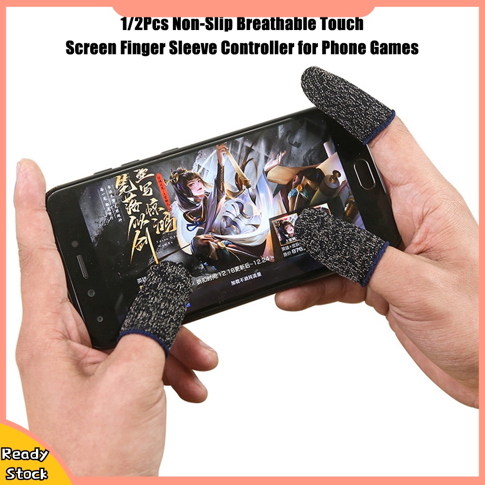1 / 2 Bao Ngón Tay Chống Trượt Hỗ Trợ Chơi Game Trên Điện Thoại