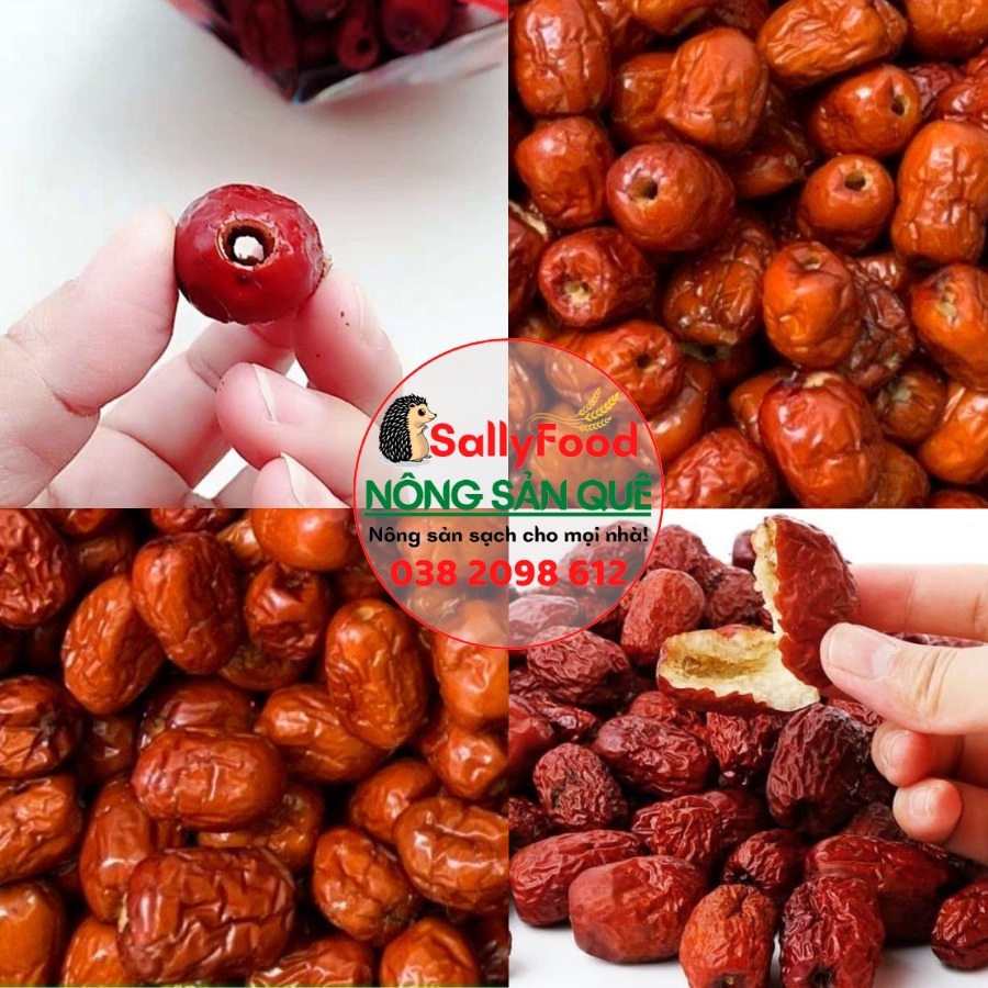 250g Táo Đỏ Hữu Cơ SallyFood  Táo Trái Không Hạt / Thái Lát Sấy Táo Tàu Khô Nhập Khẩu Tân Cương Shop Sỉ Lẻ Nông Sản Quê