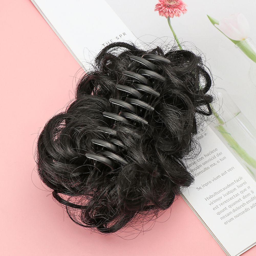 BSUNS Búi Tóc Giả Bằng Sợi Tổng Hợp Màu Đen / Nâu Dành Cho Nữ