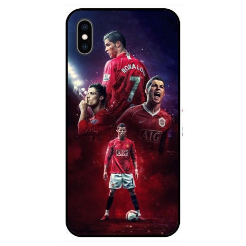 Ốp Lưng Iphone CR7 Cristiano Ronaldo Chất Liệu Kính Cường Lực Dẻo Bóng