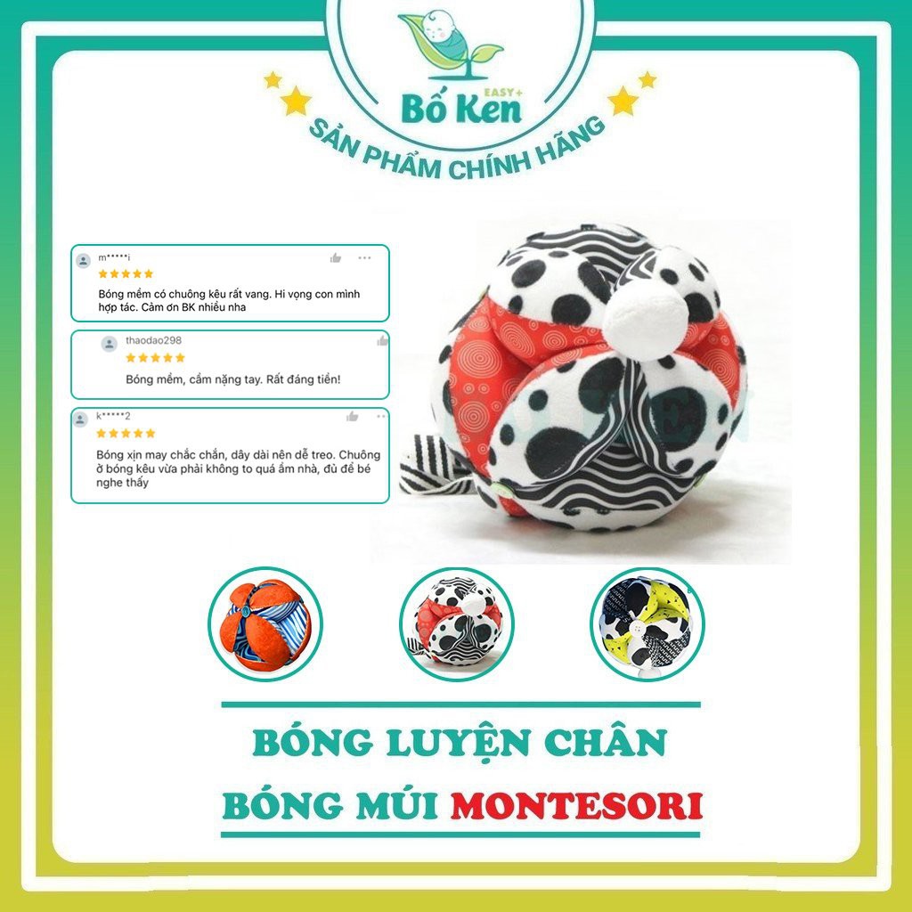 Shop Bố Ken Bóng Luyện Chân – Bóng Múi Montessori – Đồ Chơi An Toàn 0-6 tháng