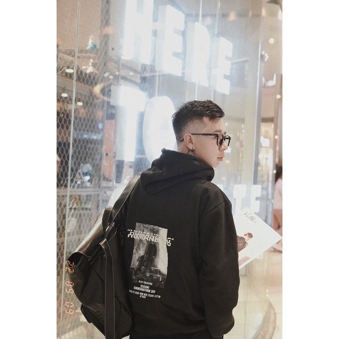 Áo hoodie nỉ bông Monster X Street Human Beeing nam nữ form rộng thu đông Local Brand