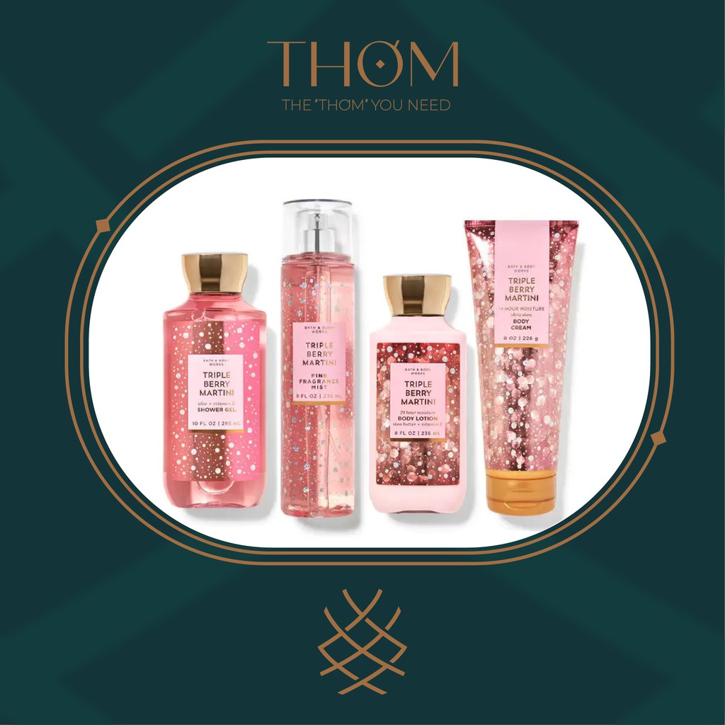 TRIPLE BERRY MARTINI | SẢN PHẨM TẮM DƯỠNG XỊT THƠM TOÀN THÂN BATH & BODY WORKS