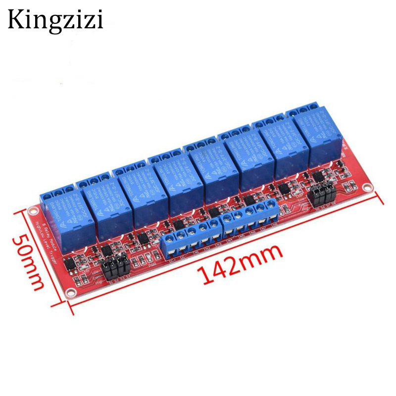 Mô đun rơ le 5v/ 12v/ 24v 8 kênh điều khiển rơ le kích hoạt mức cao và thấp với bộ ghép quang