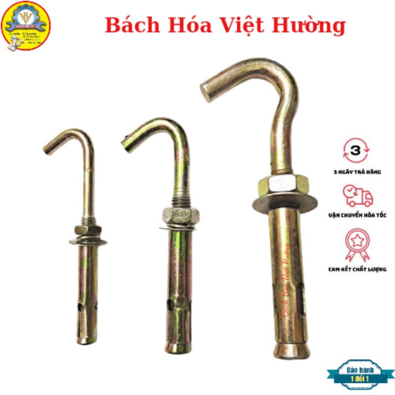 Nở sắt móc ( tắc kê sắt móc) đủ kích thước phi 6mm, 8mm, 10mm giá rẻ - 1chiếc (hàng có sẵn)