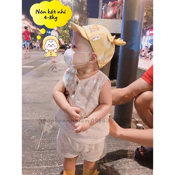 Nón kết nhí cho bé size 4-8kg-Nón lưỡi trai cho bé
