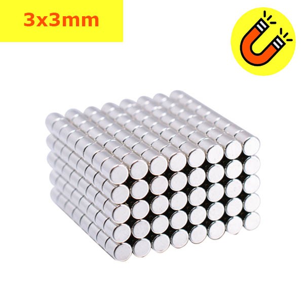 Nam châm tròn đường kính 3x2/3/4/5mm lực từ N35