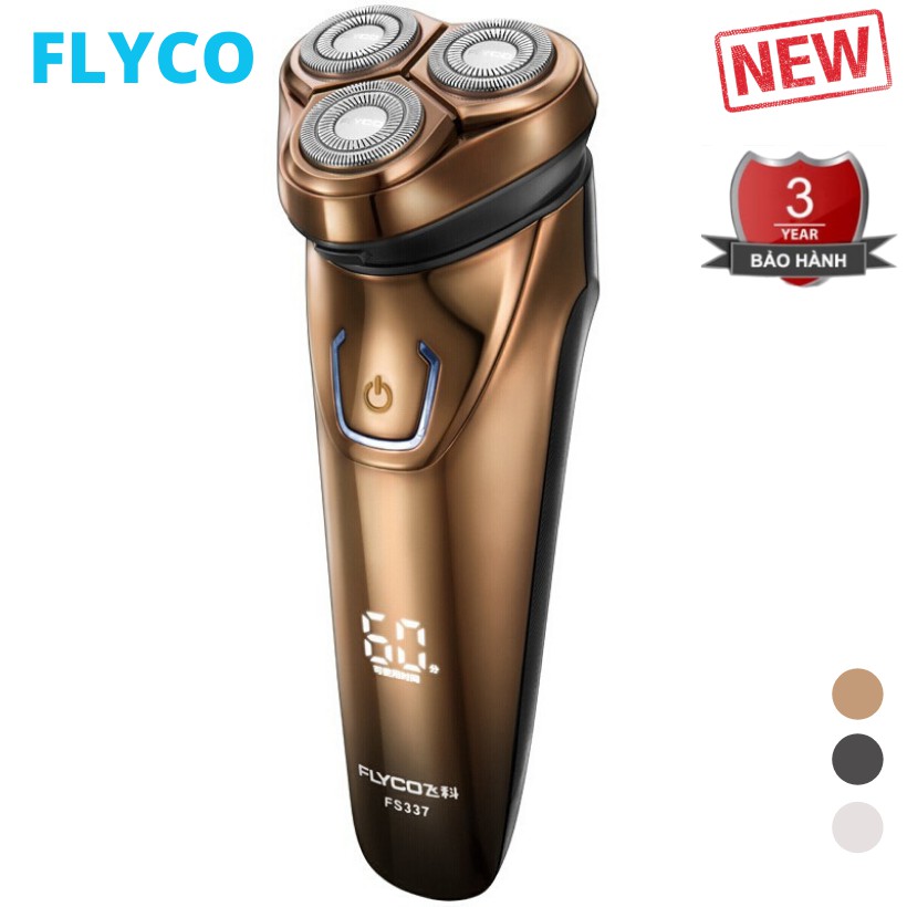 (NEW 2021) Máy Cạo Râu Nam Lưỡi Dao 3 Đầu I Bảo Hành 36 Tháng Flyco FS337 Il Cửa Hàng Tông Đơ Cắt Tóc 339