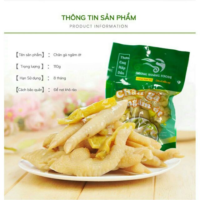 [FREESHIP 99K TOÀN QUỐC Chân gà ngâm ớt 110gram Hương Hoàng Foods | BigBuy360 - bigbuy360.vn