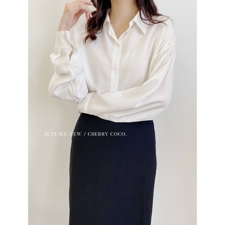 Áo sơ mi voan lụa dáng rộng 90201 CHERRYCOCO
