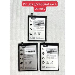 Pin vsmart joy 3,v430A ,live 4 ,mới