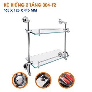 Kệ Kiếng 2 Tầng Tovashu 304-T2 (Inox 304 - Bảo hành 20 năm)