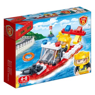 Bộ đồ chơi lắp ráp BanBao - Tàu cứu hộ biển 7119
