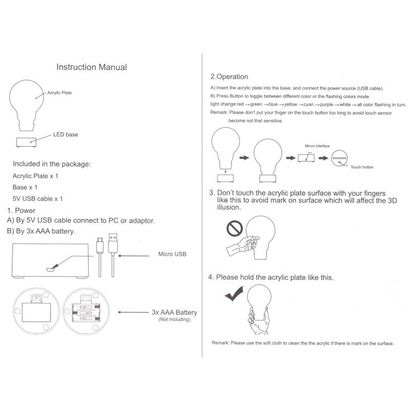 Đèn Led Chiếu Hình Súng 3d Ánh Sáng Thay Đổi 7 Màu Ak47