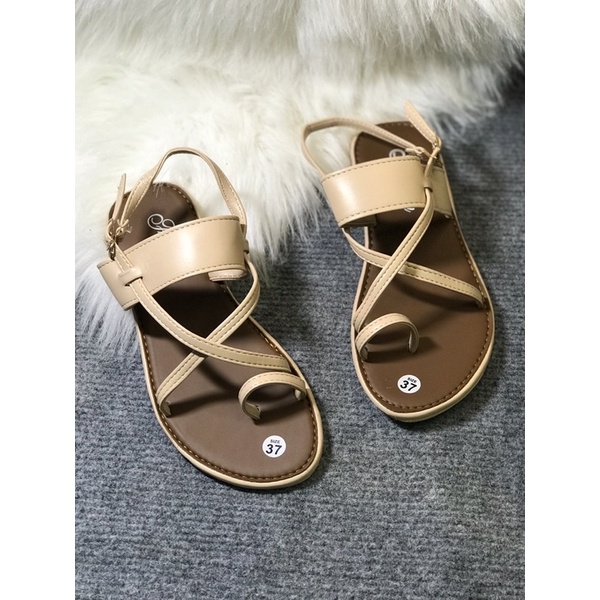 SANDAL ĐI BIỂN ĐẾ NÂU XỎ NGON CHÉO DÂY MẤU MỚI HOTTREND
