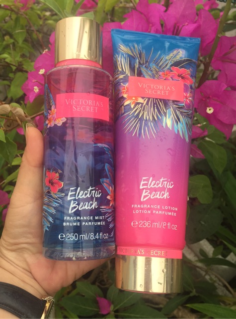 Bộ dưỡng thể và xịt thơm Electric Beach Victoria Secret’s