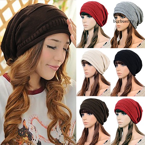 Mũ trùm đầu đan dệt kiểu xếp ly giữ ấm mùa đông phong cách hiphop thời trang mùa thu cho nữ
