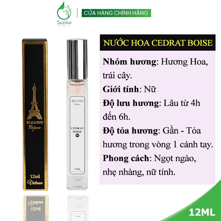 Nước hoa nữ Suziko Enternity cá tính, ngọt ngào, gợi cảm 10ml dạng xịt tiện lợi