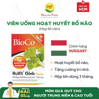 [Nhập Âu] BioCo HuVit Gink forte (Hộp 90 viên) - Bổ não, Hoạt huyết, Tăng cường trí nhớ