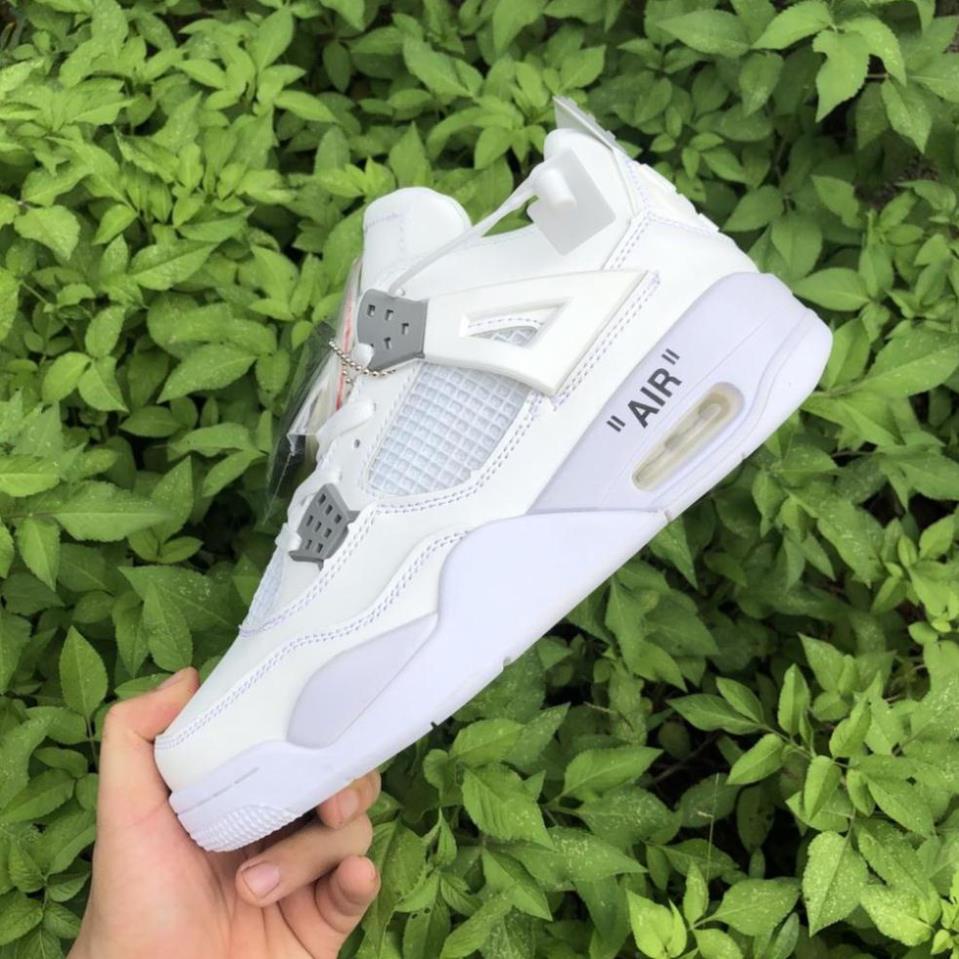 Giày air Jordan 4 màu kem Full box, Giày thể thao JD4 nam nữ siêu hot Fullboxbill+ tặng dây | BigBuy360 - bigbuy360.vn