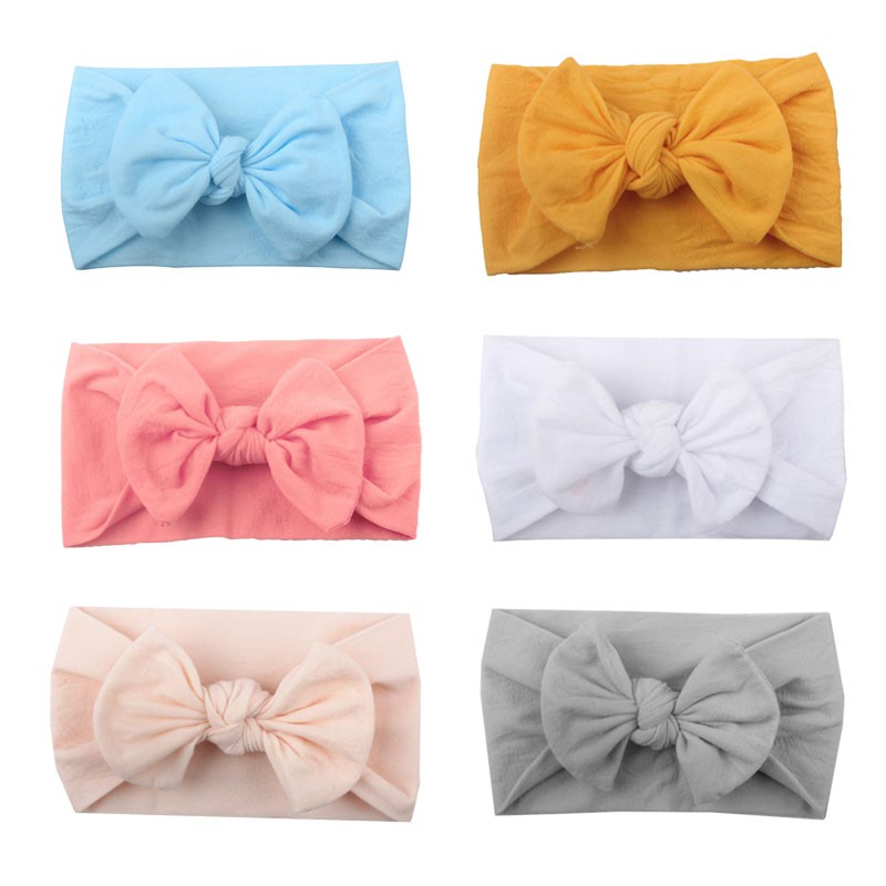 Baby Girl Hairband Cotton Elastic Fashion Cute   Ribbon Bow Headbands Children Hair Accessories
