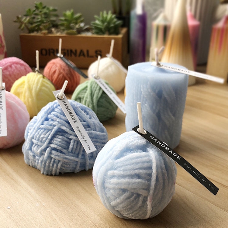 Khuôn Làm Nến Thơm Bằng Silicone Hình Quả Bóng Len Độc Đáo