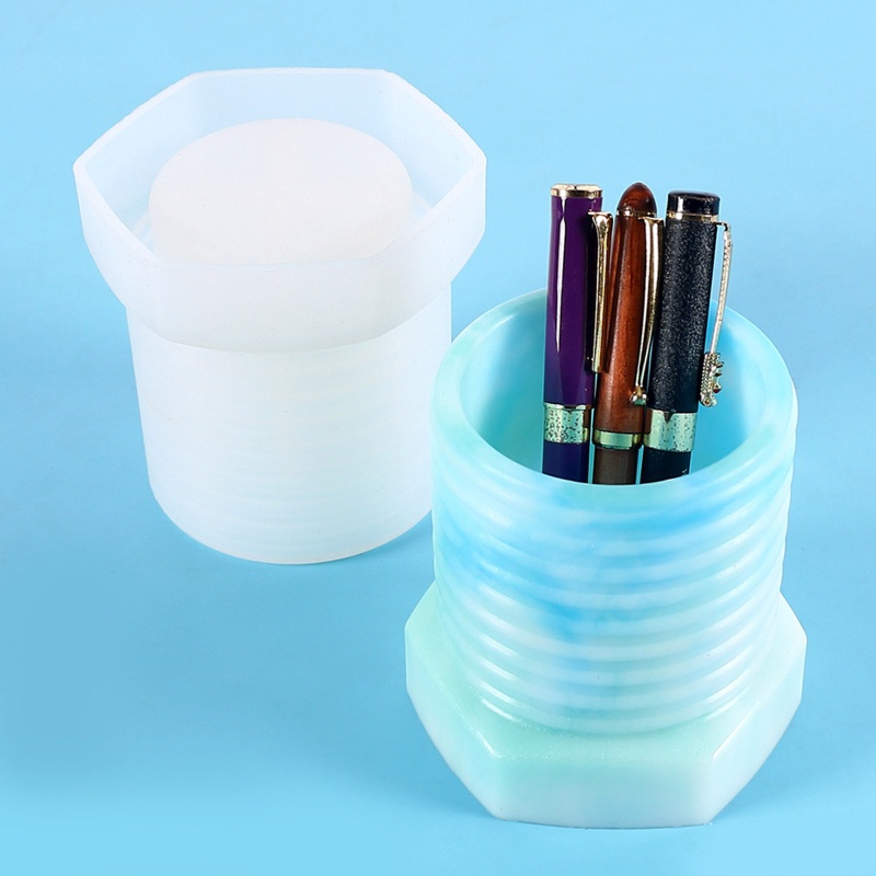 Khuôn Silicone Làm Chậu Hoa / Cọ Trang Điểm Tái Sử Dụng Được DIY