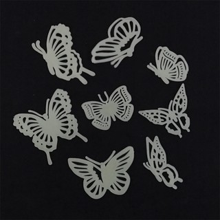 Bộ 9 chú bướm 3D dạ quang dán tường