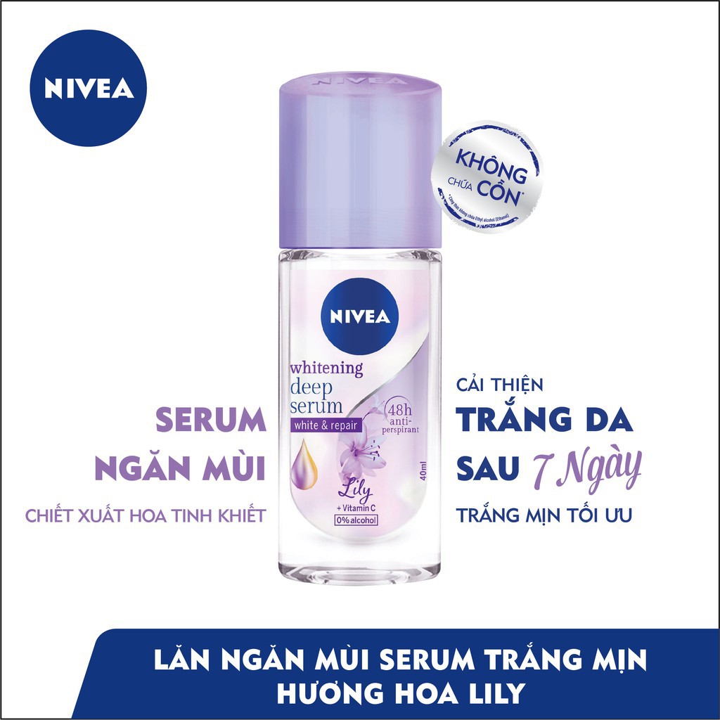 Lăn ngăn mùi NIVEA SERUM giúp dưỡng trắng chuyên sâu 40ml