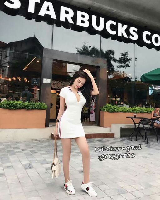 Đầm body hotgirl cat hàn