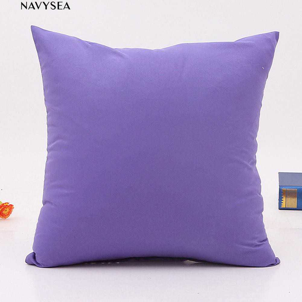 NAVYSEA Home Room Sofa Bed Decor Solid Color Throw Pillow Case Square Cushion Cover